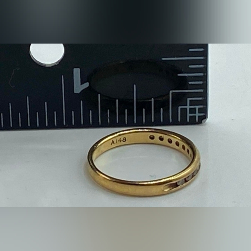 10k Yellow Gold and Diamond Eternity Band